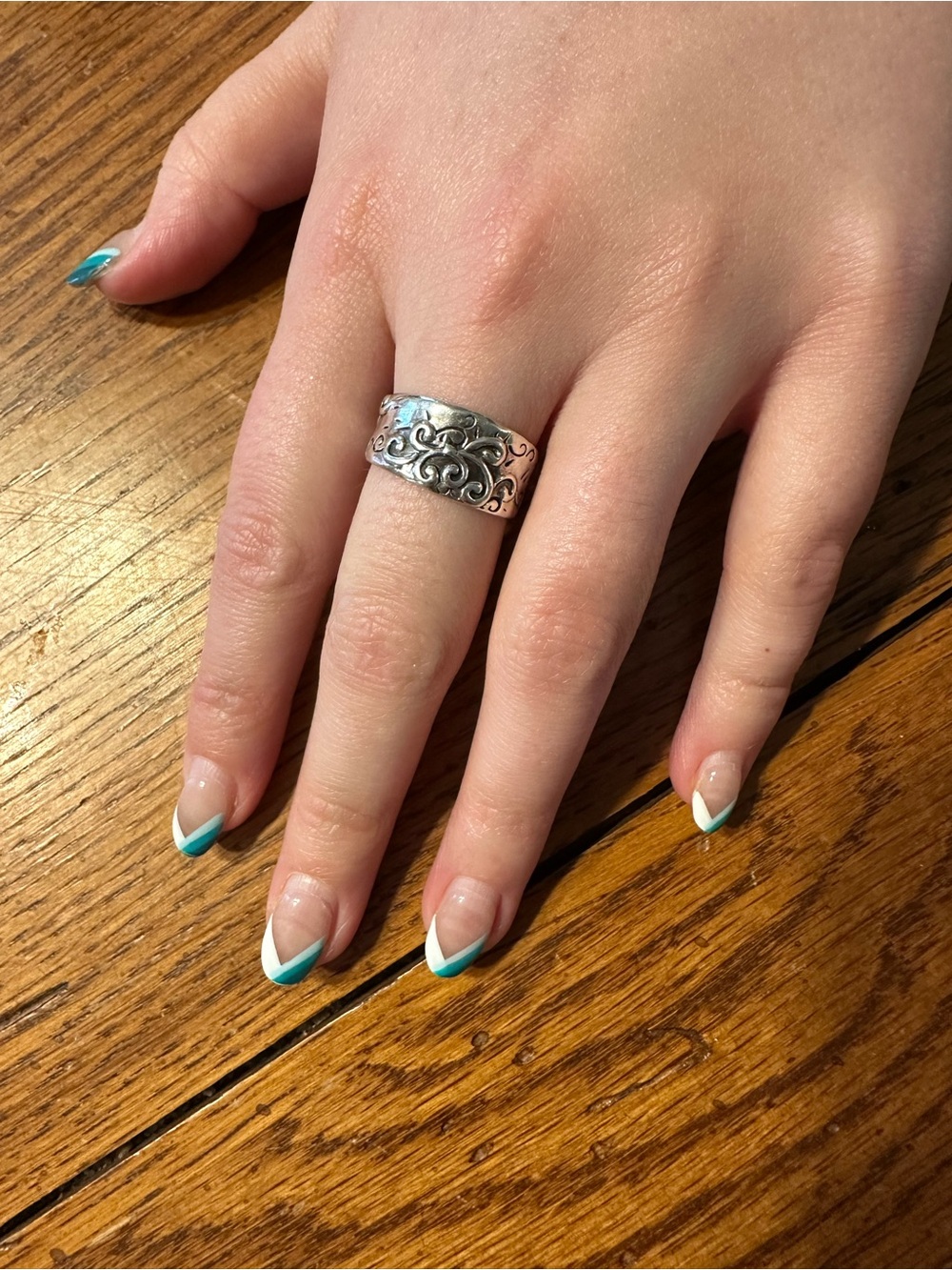 .925 Silpada Elegant Silver Filigree Wide Band Ring